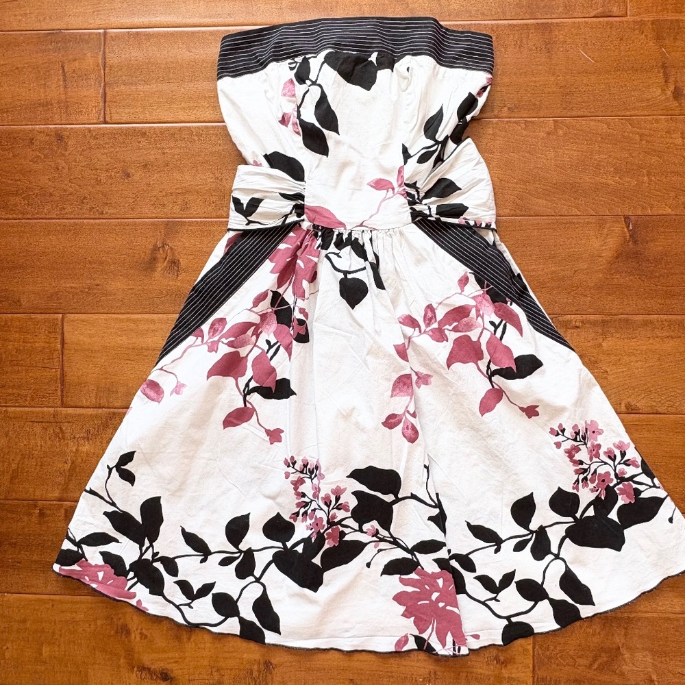 Vintage‎ Charlotte Russe Strapless Floral Dress Girl's 8 stripes